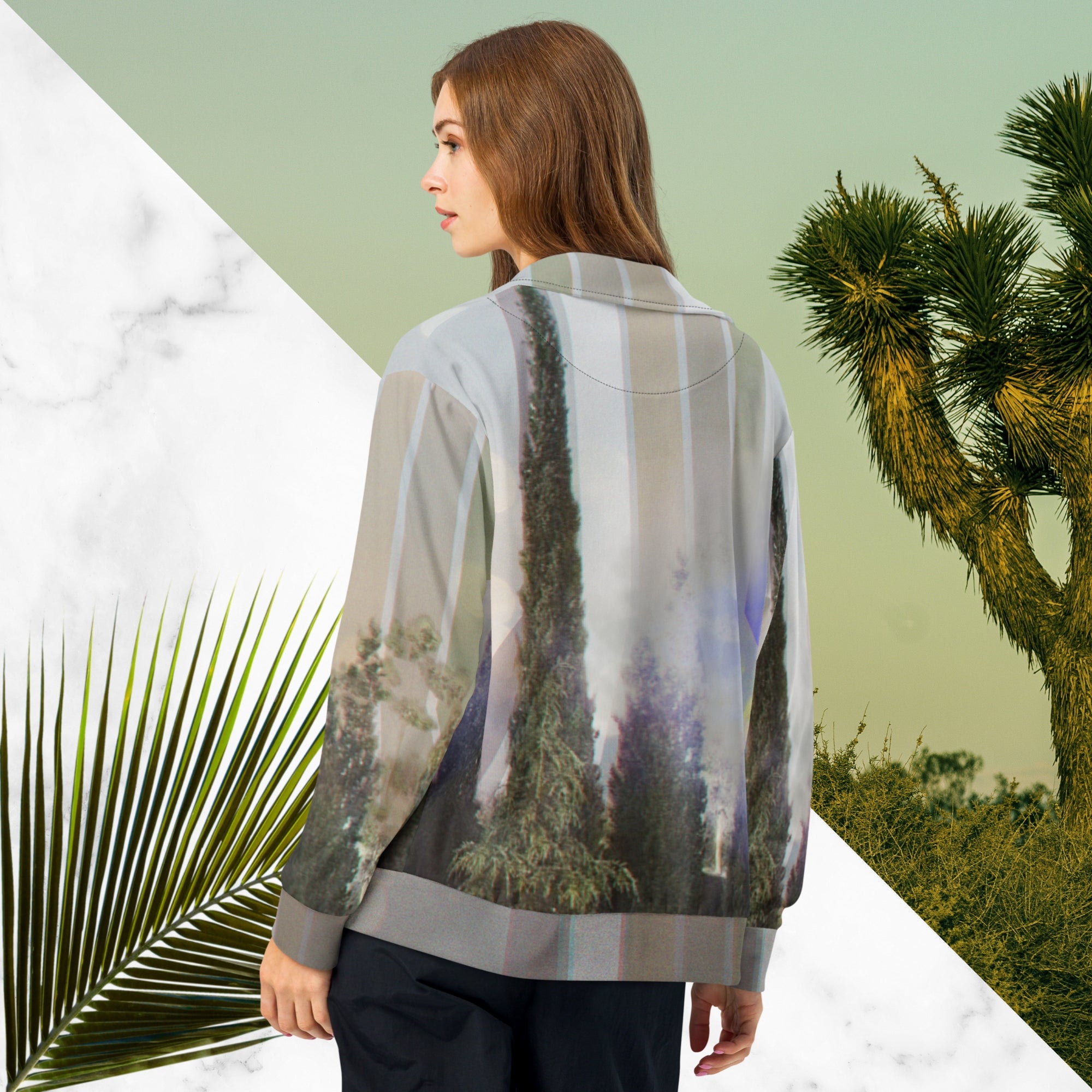 Evening Sky Lines Track Jacket | Infrared Vaporwave Track Jacket