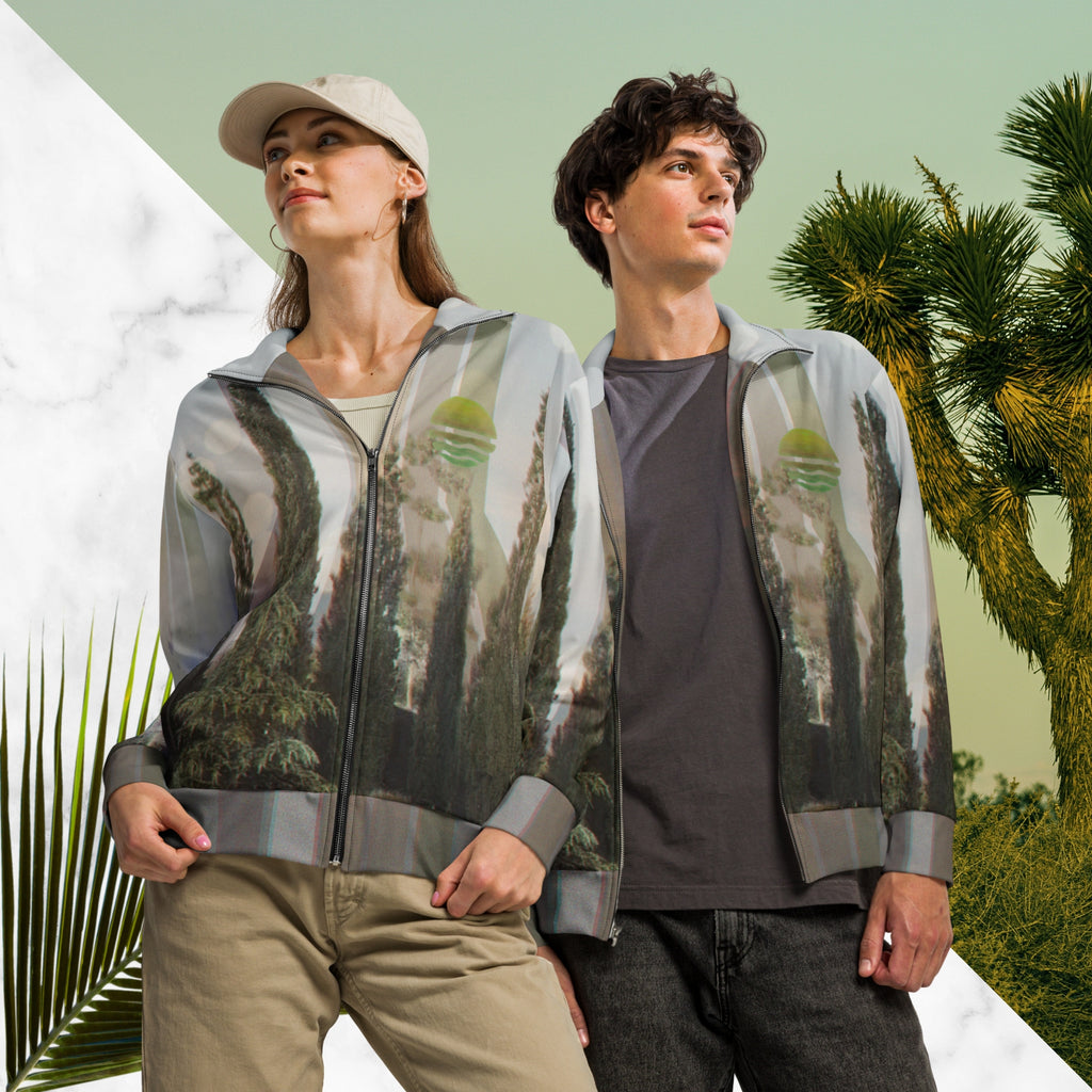 Evening Sky Lines Track Jacket | Infrared Vaporwave Track Jacket