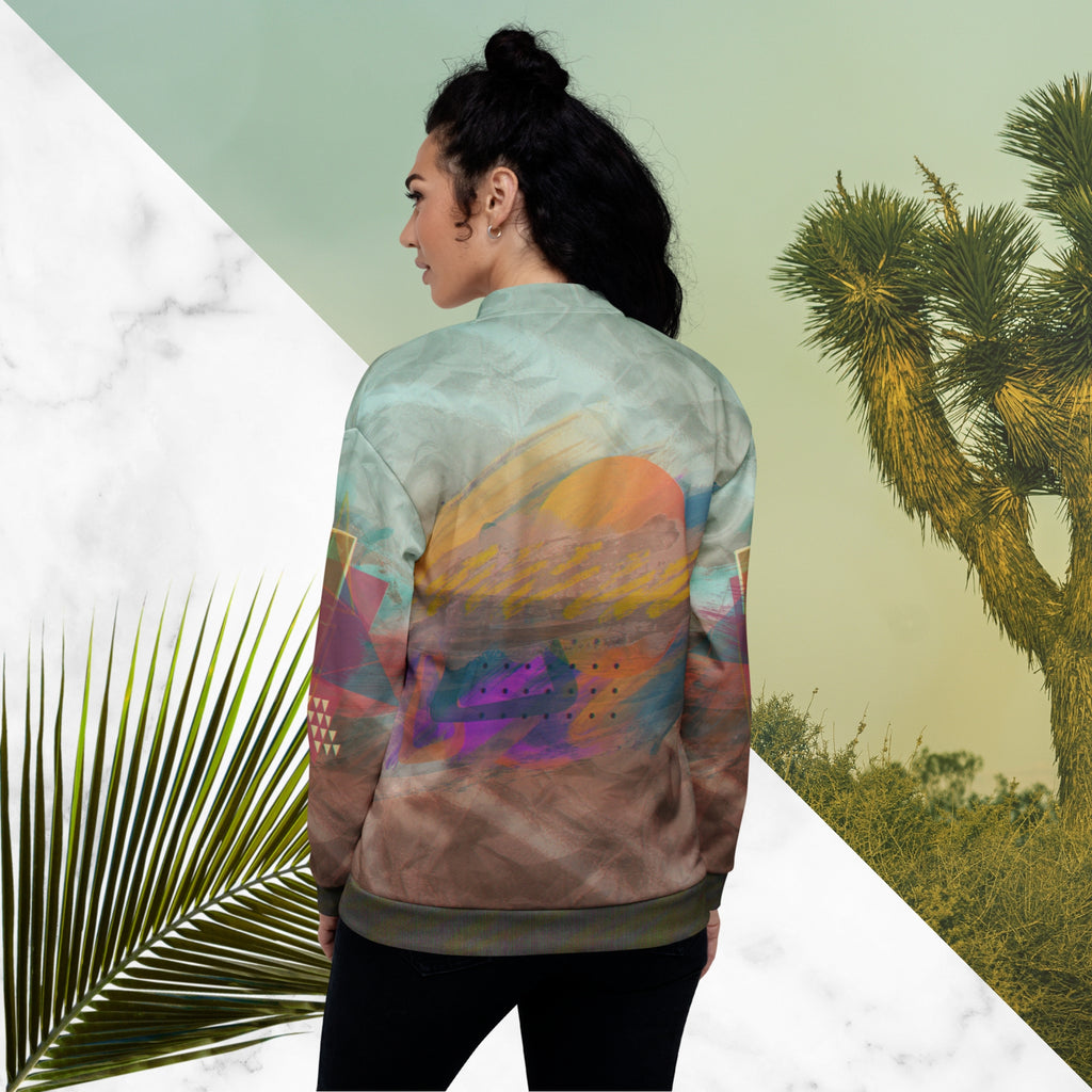 The Painted Desert Bomber Jacket | Memphis Vaporwave Sunset Jacket