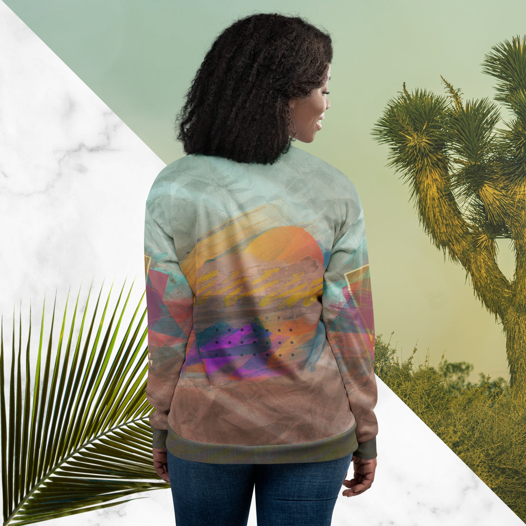 The Painted Desert Bomber Jacket | Memphis Vaporwave Sunset Jacket