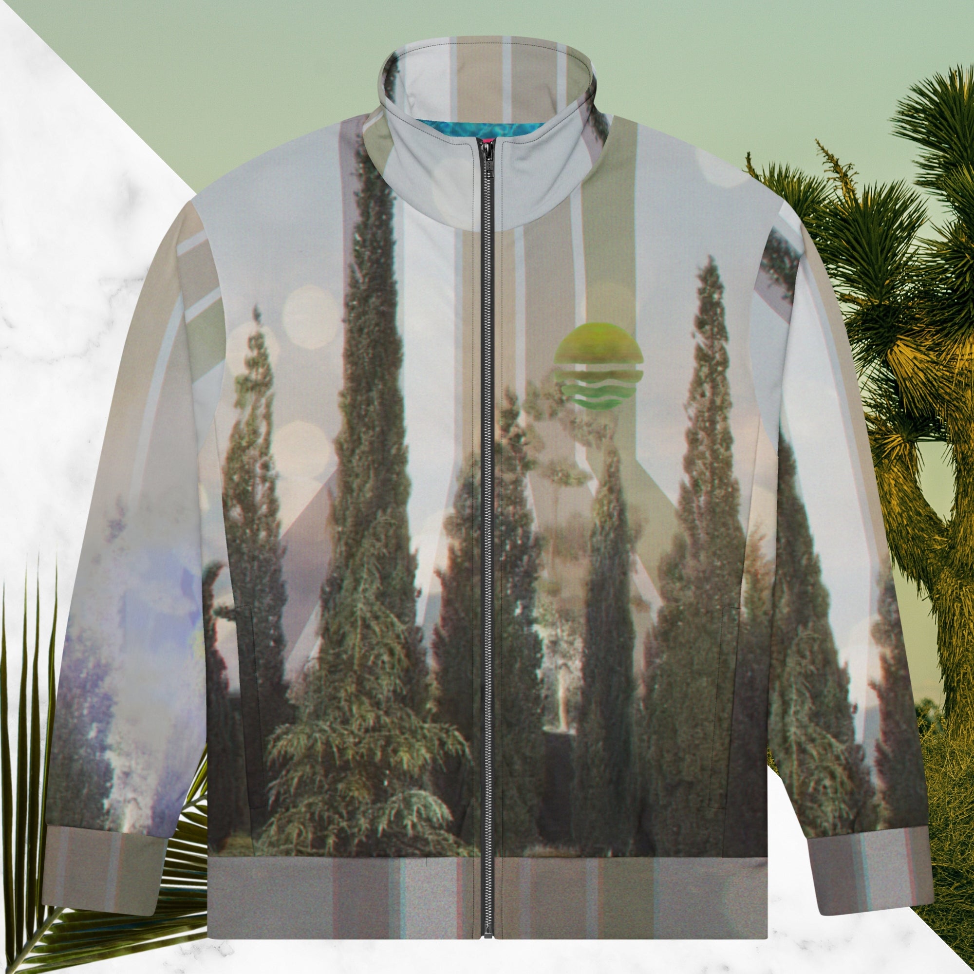 Evening Sky Lines Track Jacket | Infrared Vaporwave Track Jacket