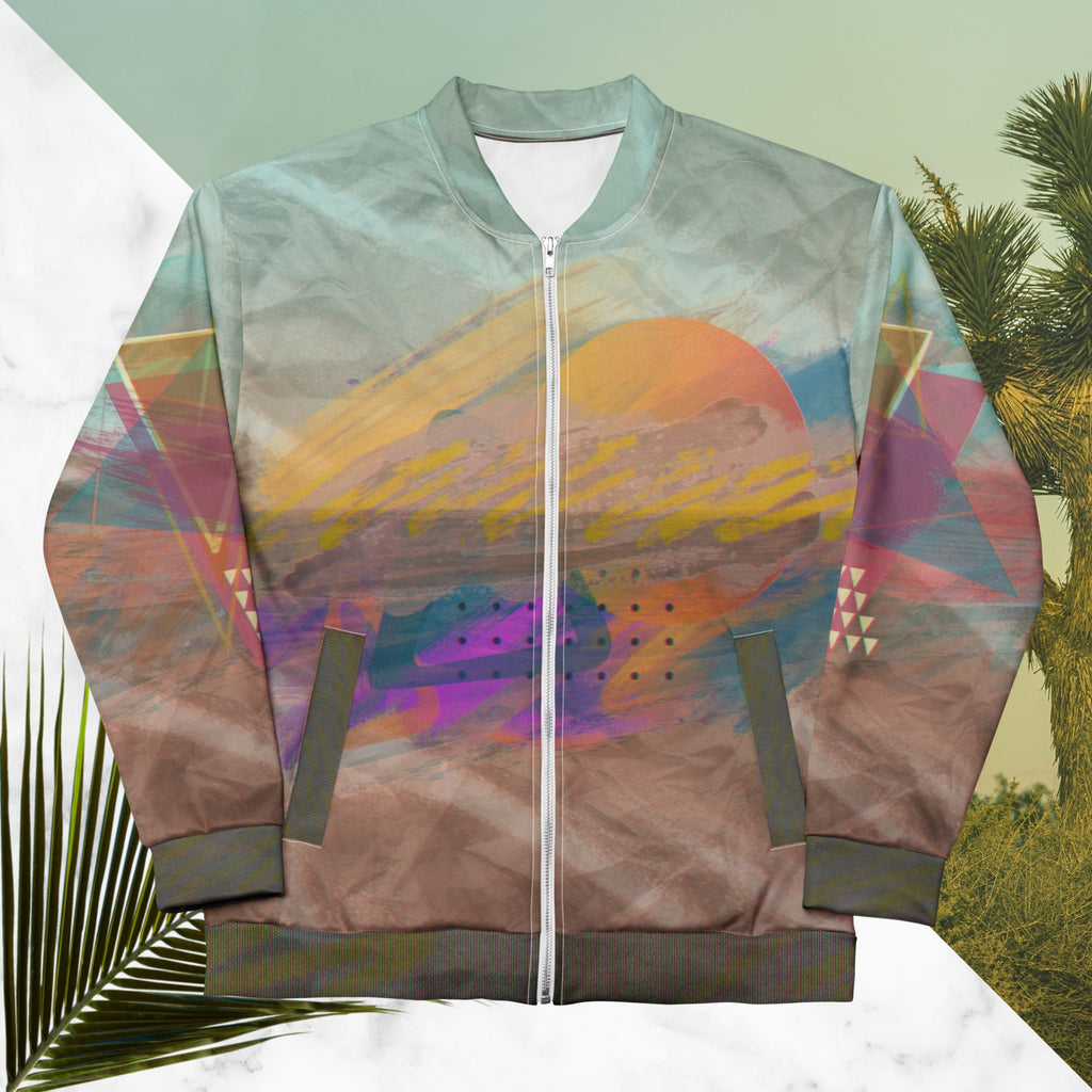 The Painted Desert Bomber Jacket | Memphis Vaporwave Sunset Jacket
