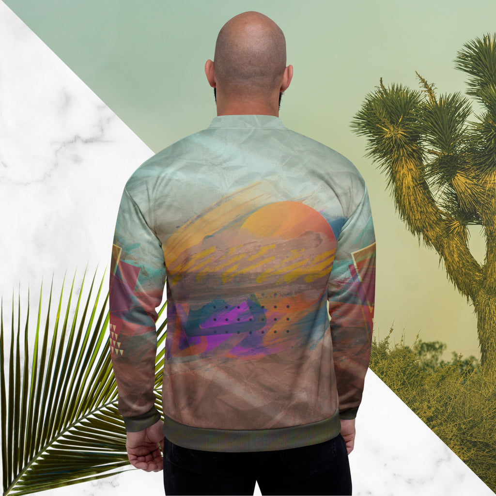The Painted Desert Bomber Jacket | Memphis Vaporwave Sunset Jacket
