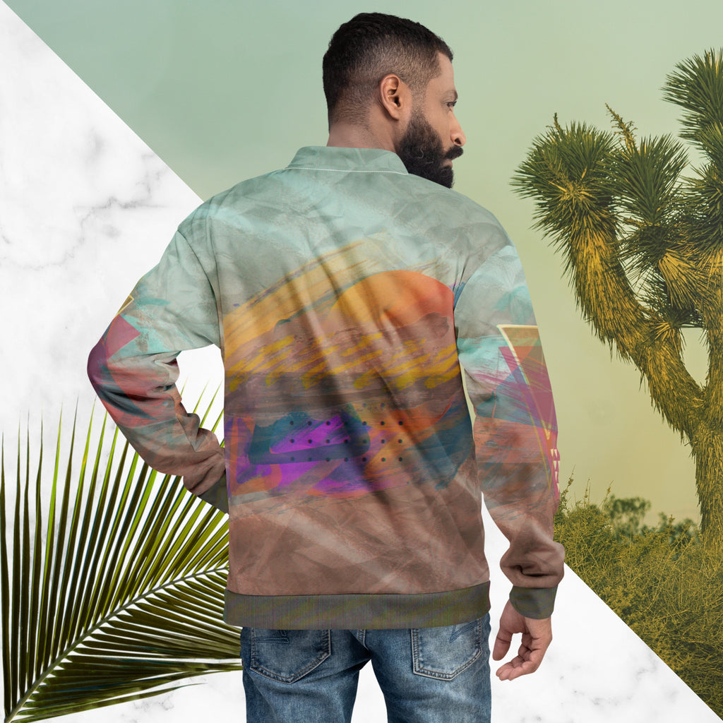 The Painted Desert Bomber Jacket | Memphis Vaporwave Sunset Jacket