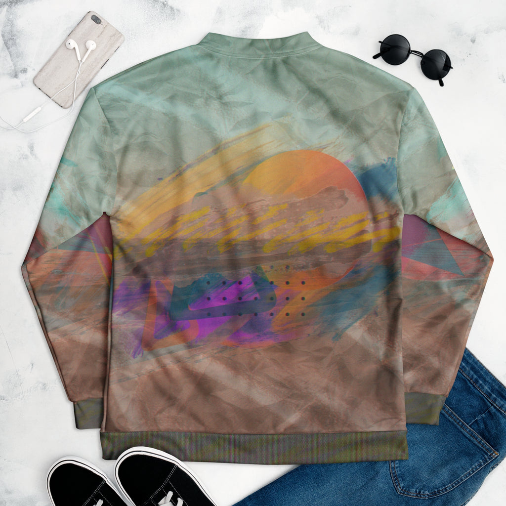 The Painted Desert Bomber Jacket | Memphis Vaporwave Sunset Jacket