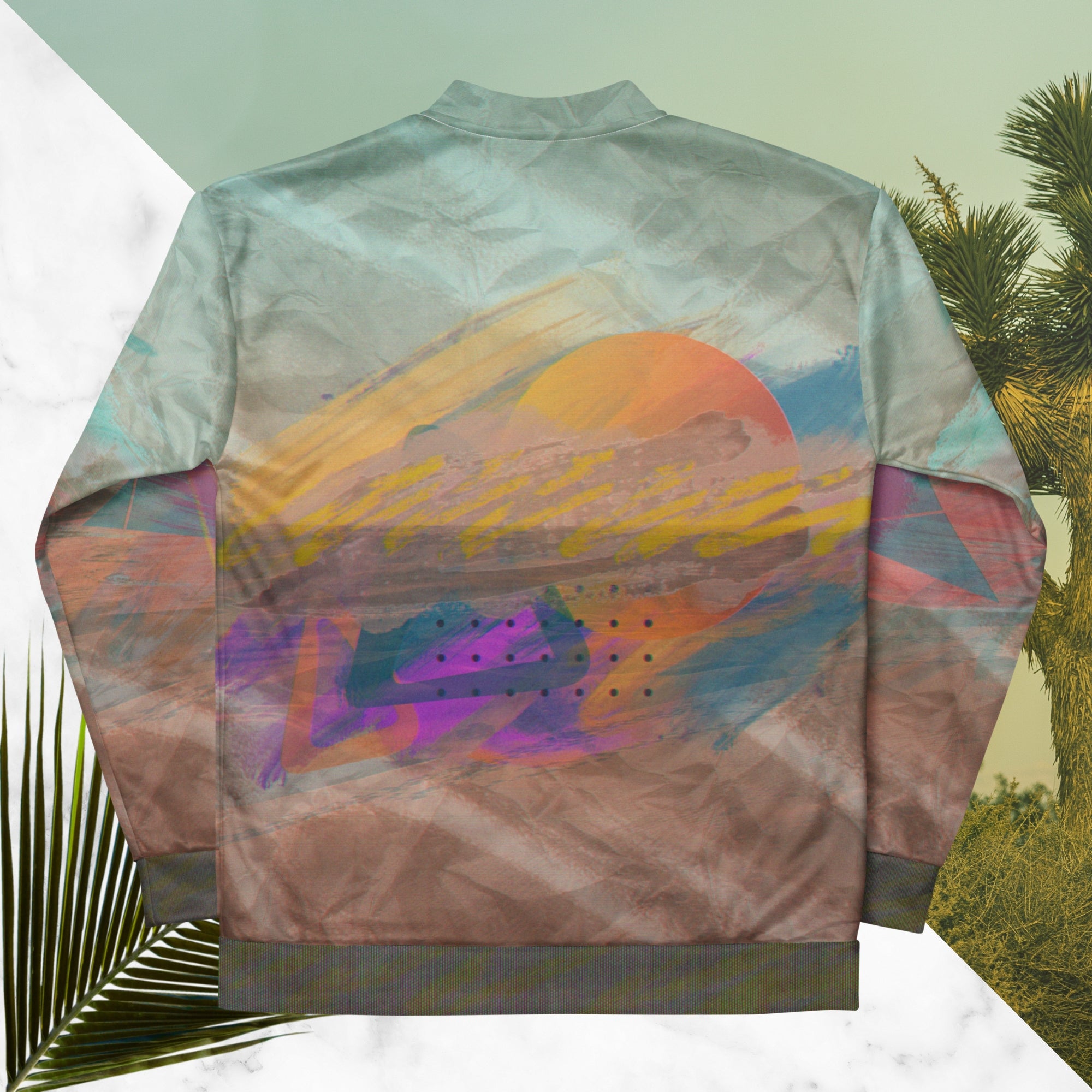 The Painted Desert Bomber Jacket | Memphis Vaporwave Sunset Jacket