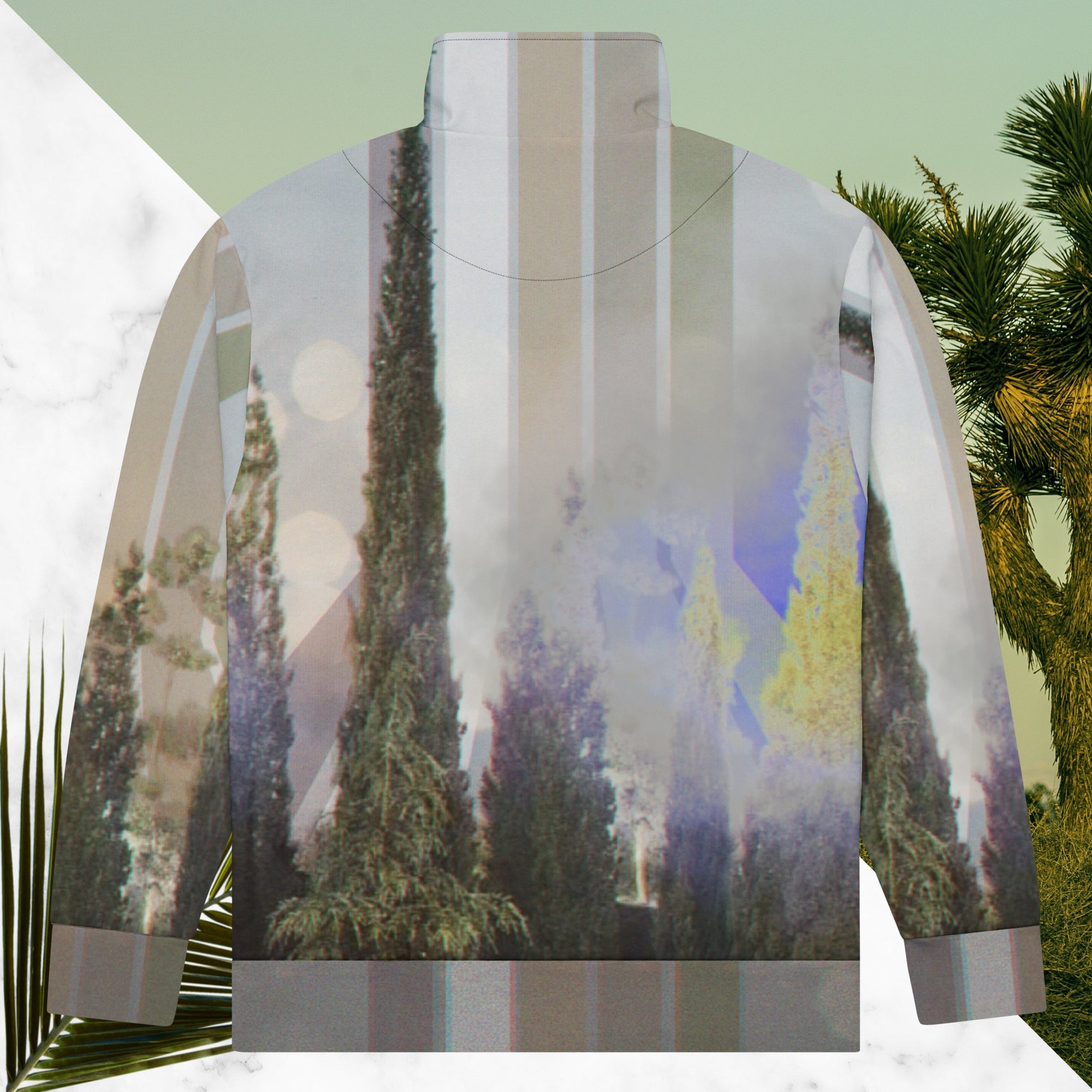 Evening Sky Lines Track Jacket | Infrared Vaporwave Track Jacket