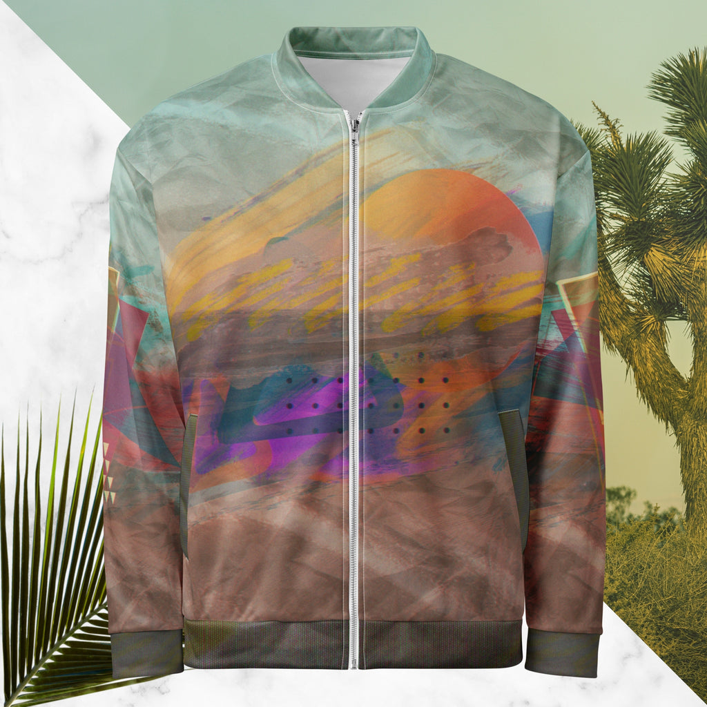 The Painted Desert Bomber Jacket | Memphis Vaporwave Sunset Jacket