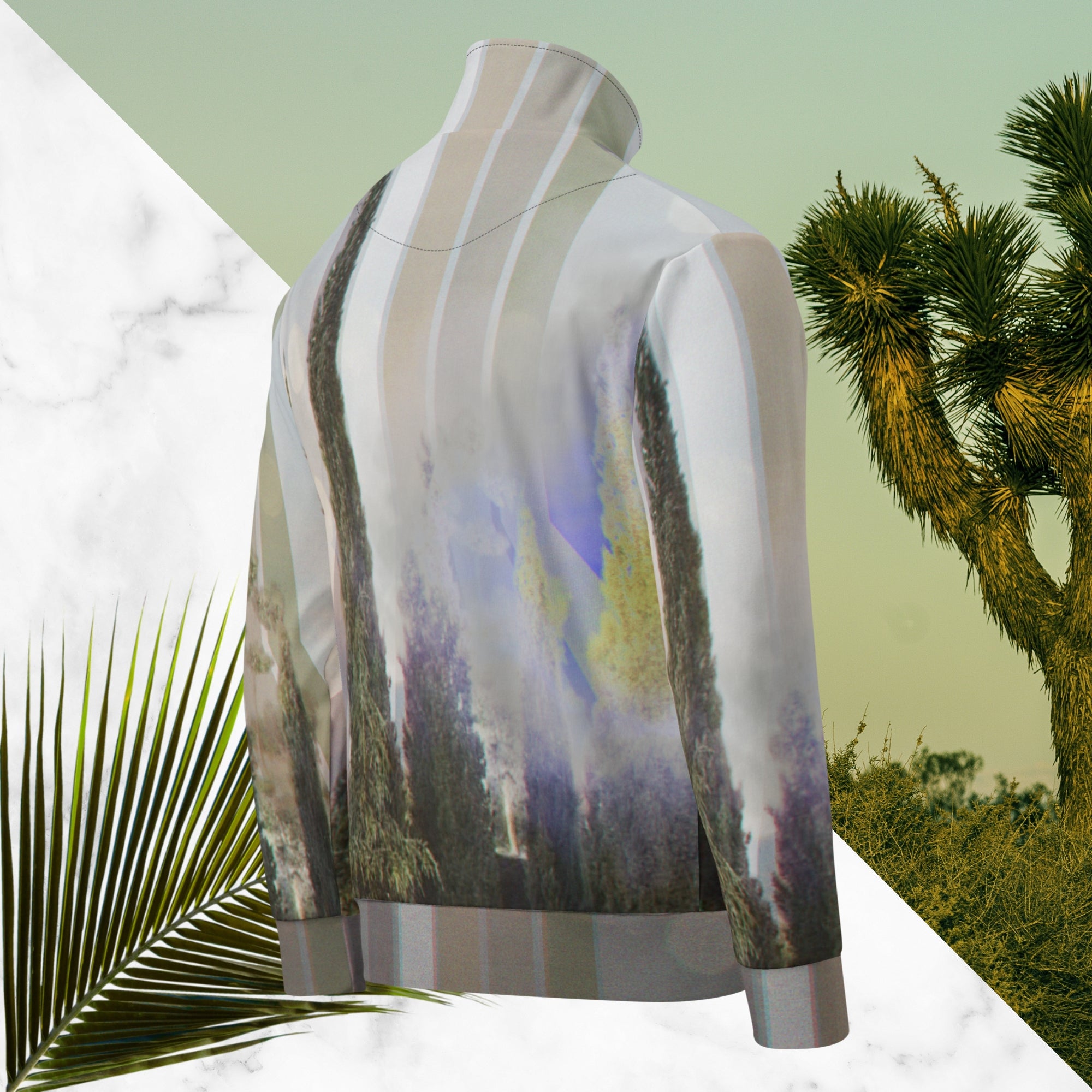 Evening Sky Lines Track Jacket | Infrared Vaporwave Track Jacket