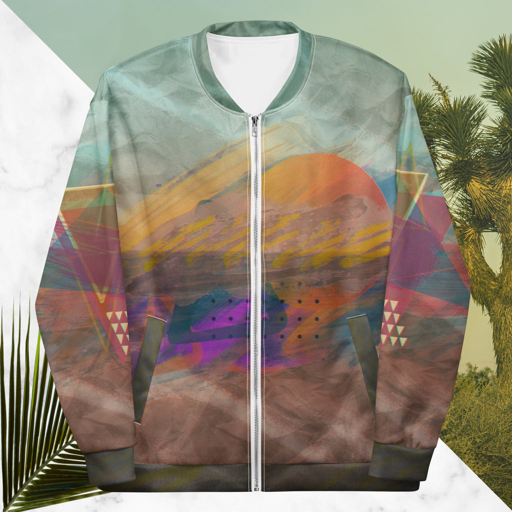 The Painted Desert Bomber Jacket | Memphis Vaporwave Sunset Jacket