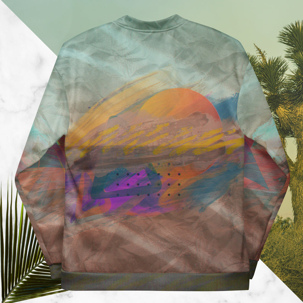 The Painted Desert Bomber Jacket | Memphis Vaporwave Sunset Jacket