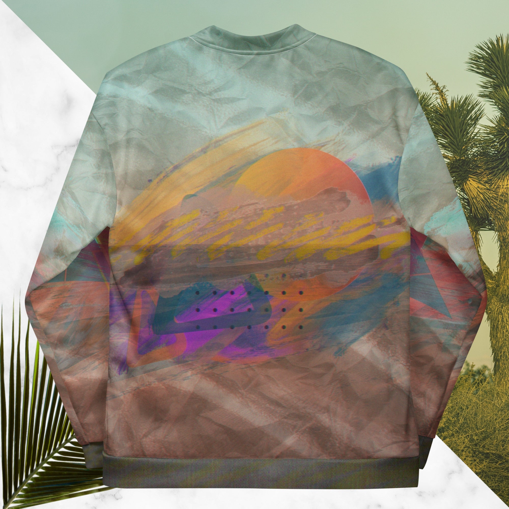 The Painted Desert Bomber Jacket | Memphis Vaporwave Sunset Jacket