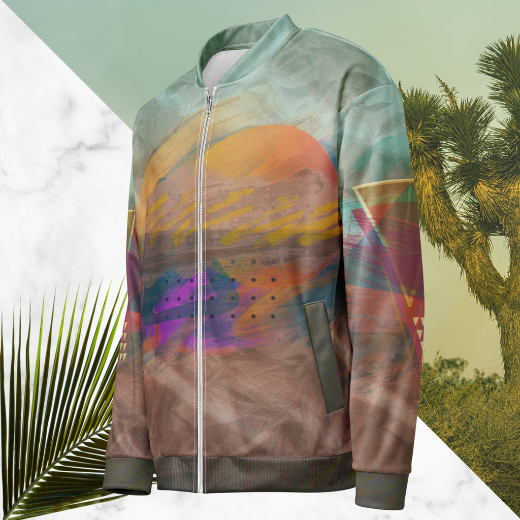 The Painted Desert Bomber Jacket | Memphis Vaporwave Sunset Jacket