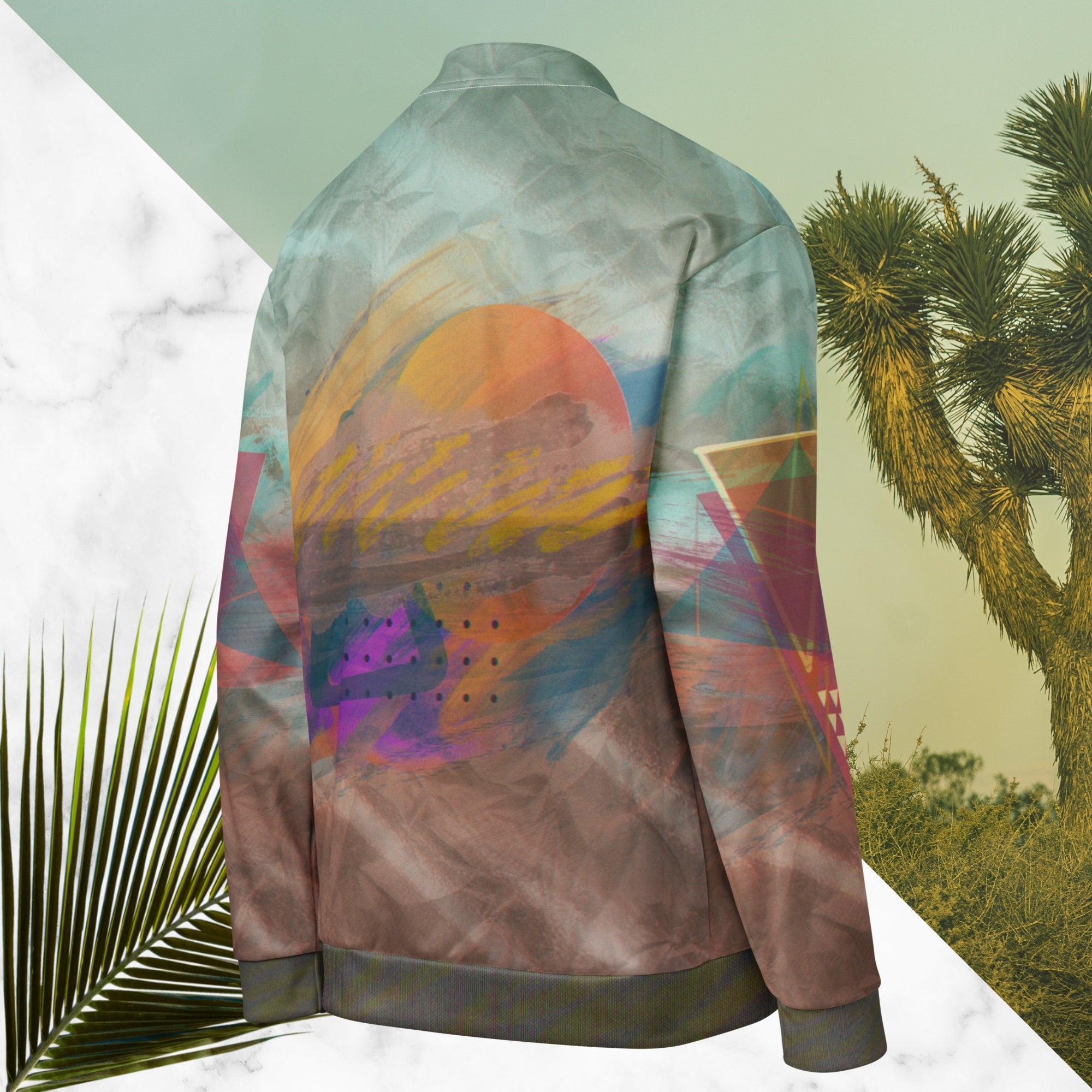 The Painted Desert Bomber Jacket | Memphis Vaporwave Sunset Jacket