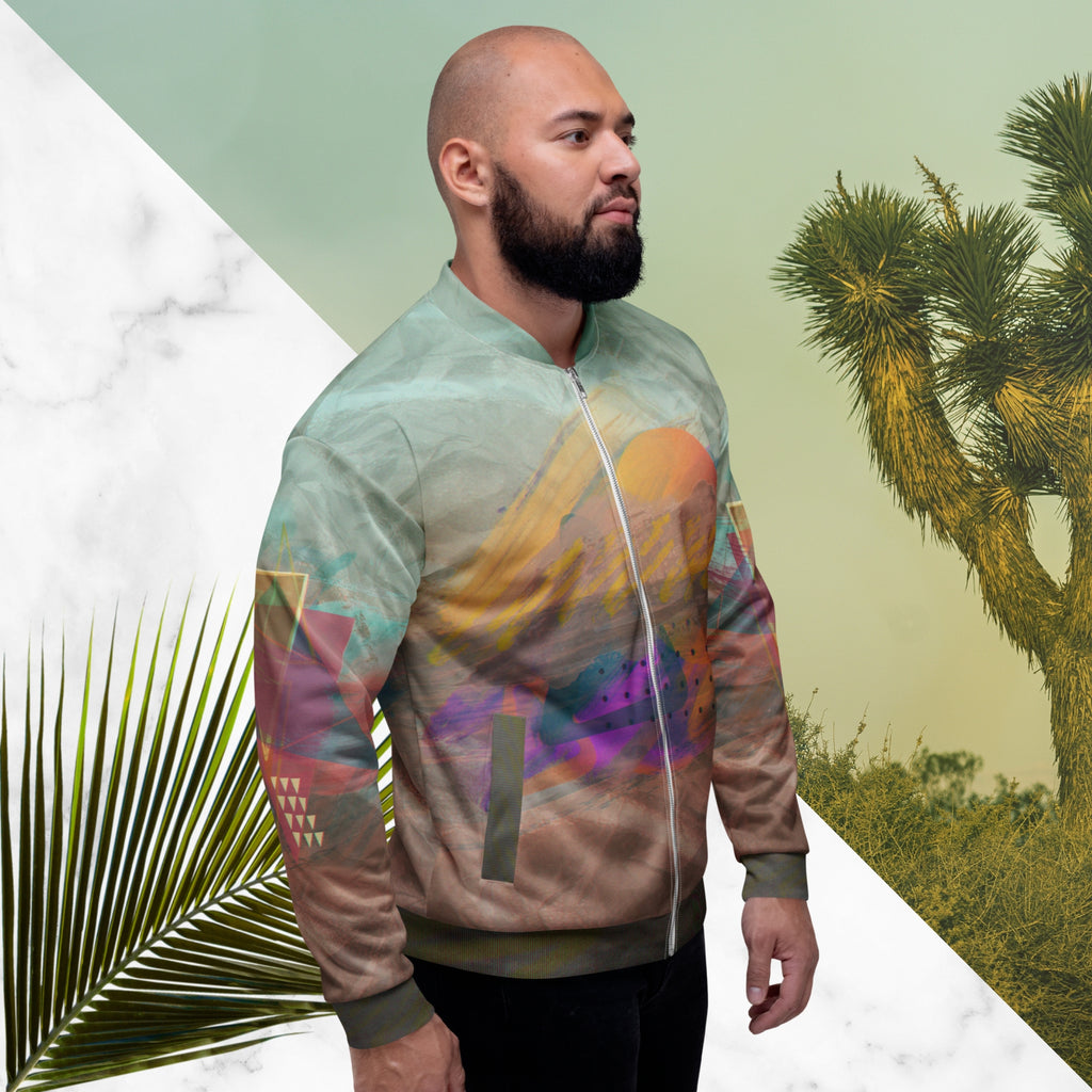 The Painted Desert Bomber Jacket | Memphis Vaporwave Sunset Jacket