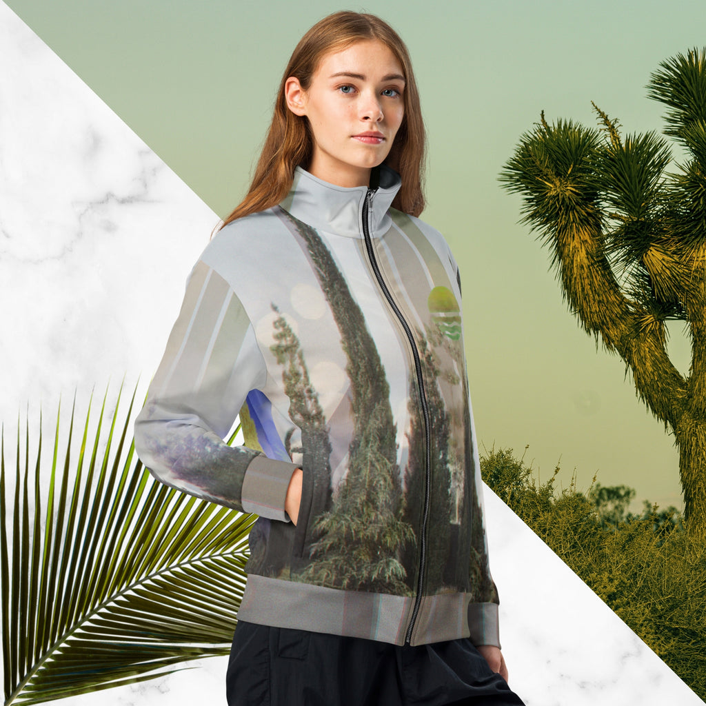 Evening Sky Lines Track Jacket | Infrared Vaporwave Track Jacket