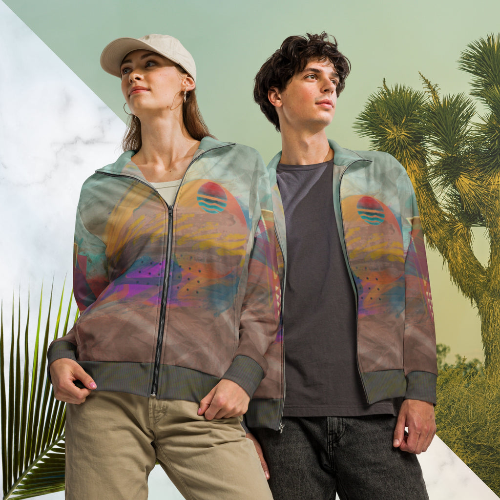Painted Desert Track Jacket | Memphis Vaporwave Sunset Jacket