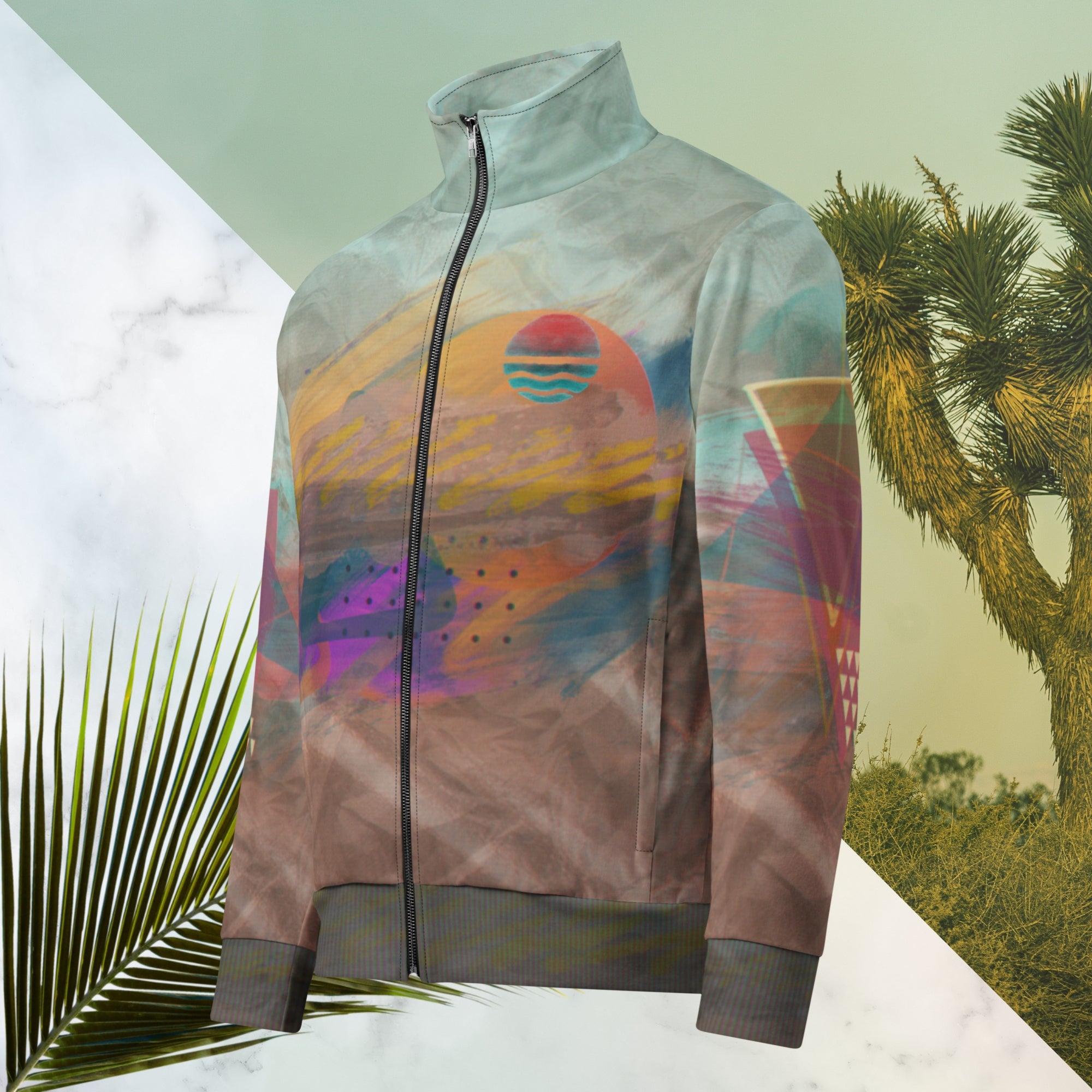 Painted Desert Track Jacket | Memphis Vaporwave Sunset Jacket